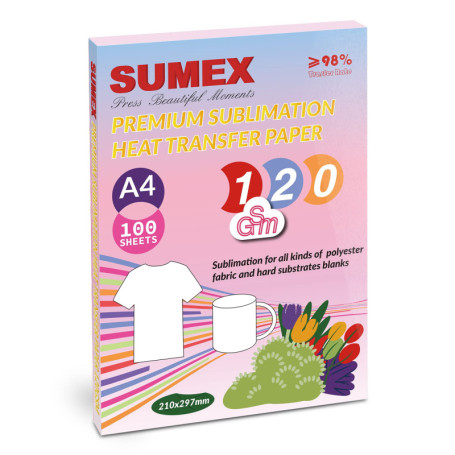 Papier de Sublimation A4 Sumex - 100 Feuilles Ultra Lisses 120 g/m²