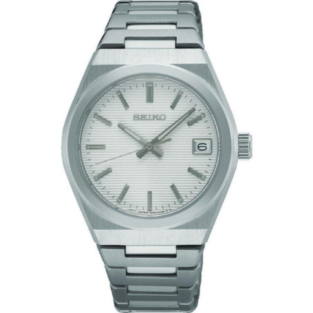 Montre Seiko Analogique Argentée avec Cadran Blanc