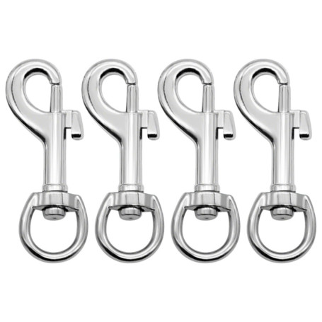 Crochets Pivotants SYEYCW pour Laisse de Chien - 4 Pièces en Zinc Argenté