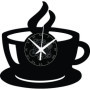 Horloge Murale Tasse de Café en Vinyle - Instant Karma Clocks