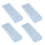 Alyvisun Lot de 4 Cales de Porte Antidérapantes en Caoutchouc Transparent