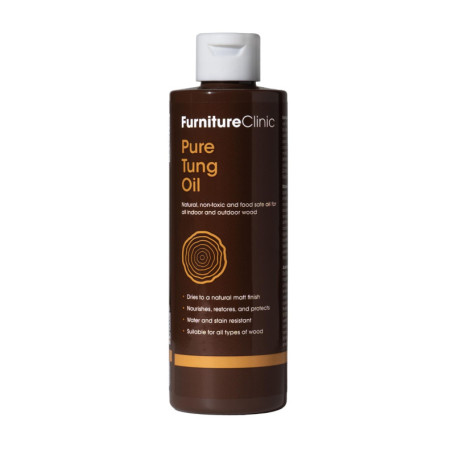 Huile de Tung Pure Furniture Clinic - Protection Naturelle pour Bois Intérieur et Extérieur - 500ml