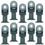 Pack de 10 Lames de Coupe à Bois 44mm TopsTools UN44F - Compatibles Bosch, Makita, Milwaukee