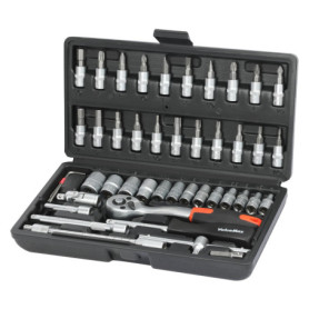 Coffret de Douilles ValueMax 46 Pièces avec Clé à Cliquet 1/4" - Outils de Précision