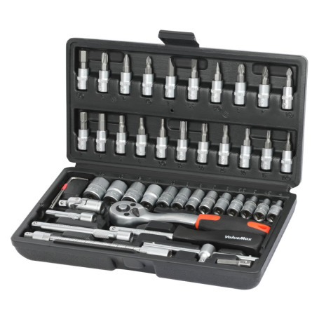 Coffret de Douilles ValueMax 46 Pièces avec Clé à Cliquet 1/4" - Outils de Précision