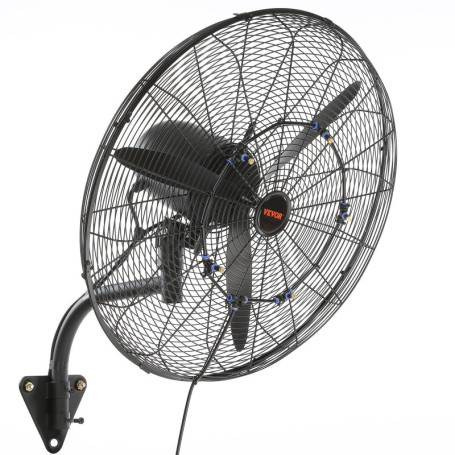 Ventilateur Brumisateur Mural VEVOR 61,6 cm - Oscillant et Imperméable