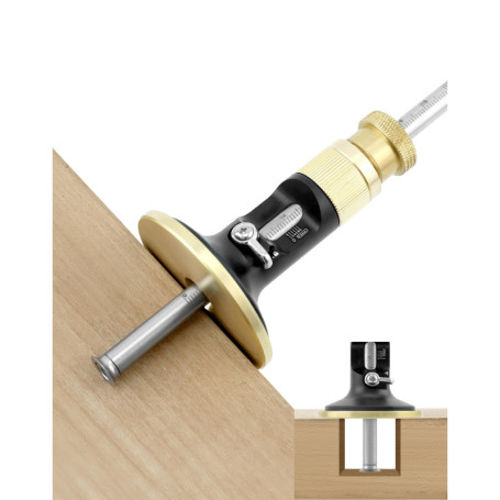Trusquin de Traçage QWORK avec Micro Réglage - 12 cm pour Menuisier