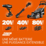 Perceuse-visseuse à percussion sans fil WORX 20V - 50Nm - WX370.9
