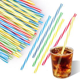 Behiruch 60 Pailles Réutilisables en Plastique Colorées pour Boissons