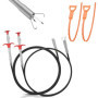 Lot de 2 pinces à griffes flexibles pour nettoyage de canalisations