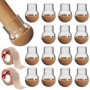 16 Patins de Protection en Silicone pour Chaises Rondes avec Feutre