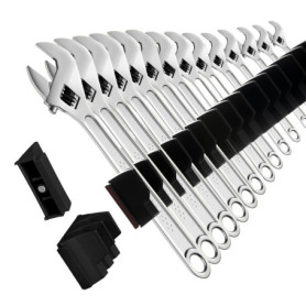 Organisateur de Clés à Molette - Lot de 23 Supports Magnétiques Noir