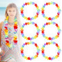 Lot de 6 Chaînes de Fleurs Hawaïennes - Accessoires Festifs Colorés
