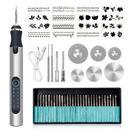 Stylo Graveur Électrique Sans Fil Rechargeable USB - Outil de Gravure Portable