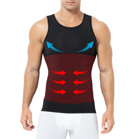 Mauro Kane Débardeur de Compression Homme Maillot de Corps Gaine Ventre Plat Homme Gainant Minceur sous-vêtements