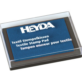Tampon encreur textile bleu foncé Heyda - 75 x 55 mm