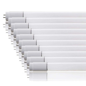 ZONE LED Lot de 10 Tubes LED 60 cm - Lumière Blanche 6400 K