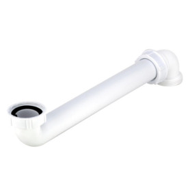 Tubulure de Lavabo Gain de Place Wirquin - Raccordement Arrière Blanc