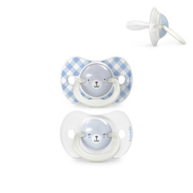 Lot de 2 Sucettes Brillantes pour Bébés 6-18 Mois - Suavinex SX Pro en Silicone