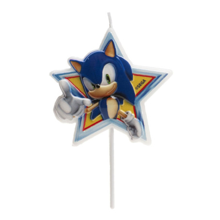 Bougie d'Anniversaire Sonic the Hedgehog - Décoration Réutilisable pour Gâteaux et Cupcakes