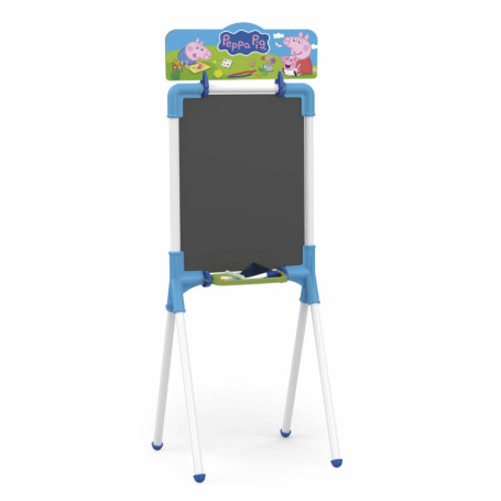Tableau Double Face Peppa Pig pour Enfants - Chevalet 2 en 1 avec Craies et Marqueur