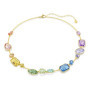 Collier Gema Multicolore en Cristal Swarovski avec Placage Or