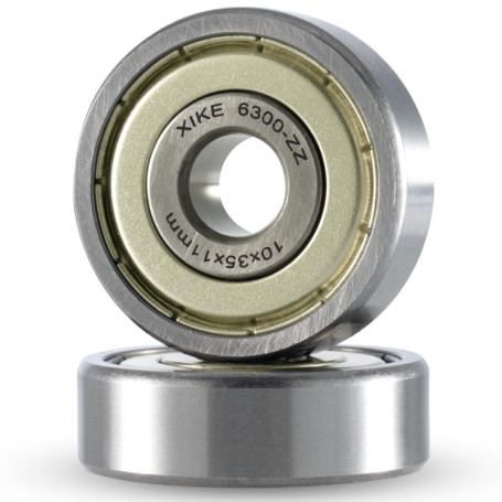 Lot de 2 Roulements à Billes XiKe 6300ZZ 10x35x11mm en Acier