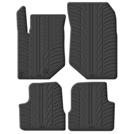 Set de Tapis de Sol en Caoutchouc Gledring pour Peugeot et Opel