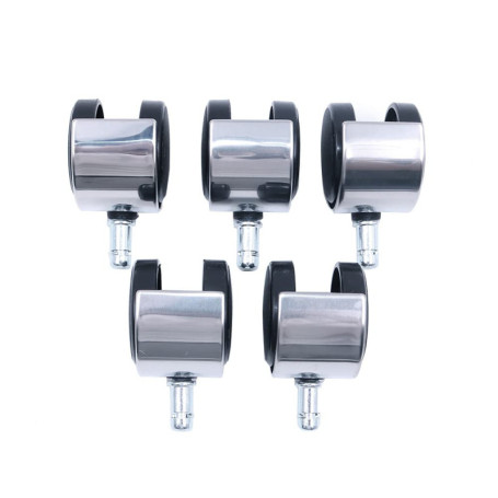 Namvo Lot de 5 Roulettes Silencieuses pour Chaises de Bureau - Protection Sols en Polyuréthane