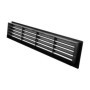 Grille de porte noire Vent Systems 45 x 8,9 cm pour ventilation intérieure