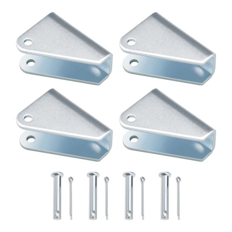 Kit de 4 Supports de Montage pour Actionneur Linéaire en Acier au Carbone