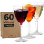 Lot de 60 Verres à Vin et Champagne Réutilisables - TUNDRA ICE