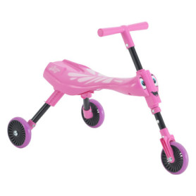Tricycle Pliable Scuttlebug Butterfly pour Tout-Petits - Blanc/Rose