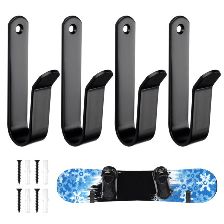 Support Mural pour Skateboard et Ski - Étagère Design Moderne