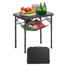 Table de Camping Pliante VEVOR 60x40 cm - Portable et Légère avec Hauteur Réglable