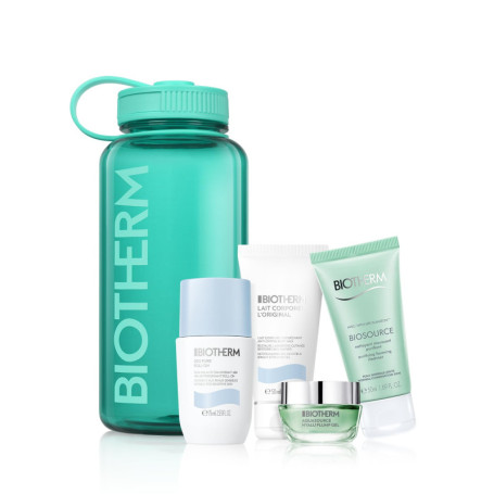 Coffret Soin Biotherm Drop - Gel Aquasource, Nettoyant, Lait Corporel et Déodorant