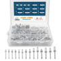 Kit de 500 Rivets Aveugles en Aluminium - Assortiment de 14 Tailles pour Métal, Bois et Plastique