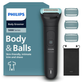 Philips Bodygroom 5000 - Tondeuse Étanche pour Hommes avec Système de Rasage Confortable