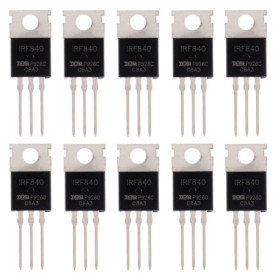 Transistors MOSFET BOJACK IRF840 - Paquet de 10 pièces, 8A 500V
