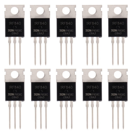 Transistors MOSFET BOJACK IRF840 - Paquet de 10 pièces, 8A 500V