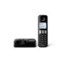 Philips D2551B Téléphone DECT Sans Fil avec Répondeur Intégré - Noir