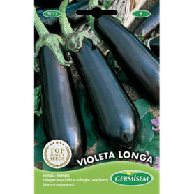 Graines d'Aubergine Violette Longue Germisem - Variété Précoce