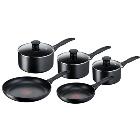 Batterie de cuisine Tefal Induction 5 pièces avec couvercles en verre
