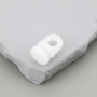 Lot de 100 Crochets en Plastique Blanc pour Tringles à Rideaux