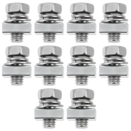 Lot de 20 Vis à Tête Carrée M5x10 mm pour Fixation de Batterie de Tondeuse