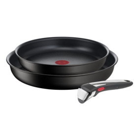 Tefal Ingenio Lot de 3 Poêles Antiadhésives 24/28 cm avec Poignée Amovible