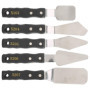 Set de 5 spatules en acier inoxydable pour artistes - Outils de peinture polyvalents