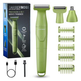 Tondeuse de Détail 3 en 1 BarberBoss - Rasoir Sans Fil Rechargeable