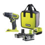 Perceuse-visseuse sans fil RYOBI 18V ONE+ avec 2 batteries lithium