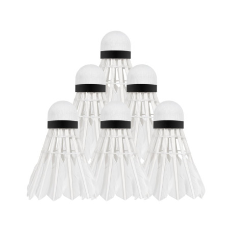 Volants de Badminton en Plume d'Oie - Pack de 6 par Rebel Electro